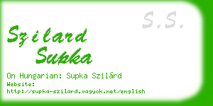 szilard supka business card